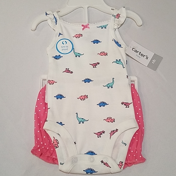 New Carter/'s Boys 1 Piece Dinosaur Green Romper Outfit NWT NB 6m Summer Dino